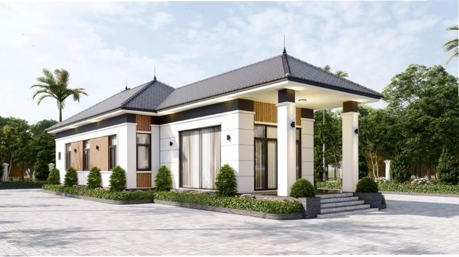 Mẫu nhà mái Nhật một tầng sang trọng và đẳng cấp