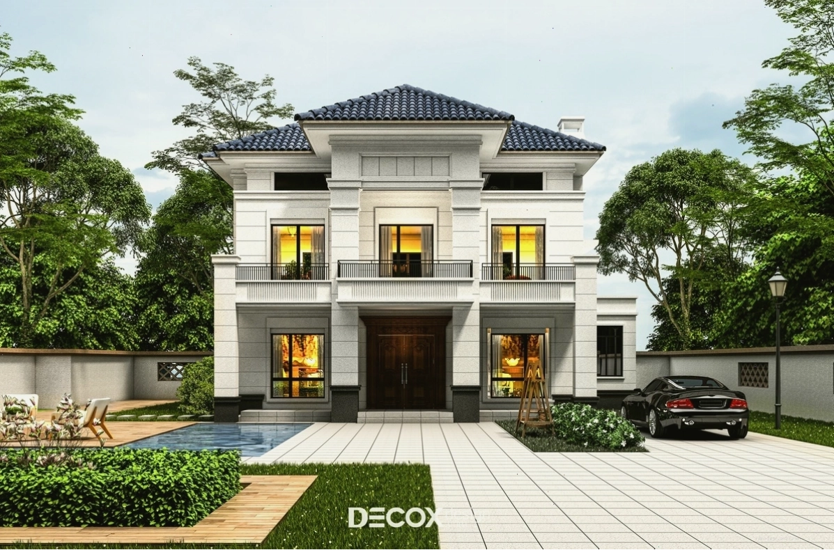 Mẫu nhà mái Thái 2 mặt tiền tận dụng tối đa ánh sáng tự nhiên