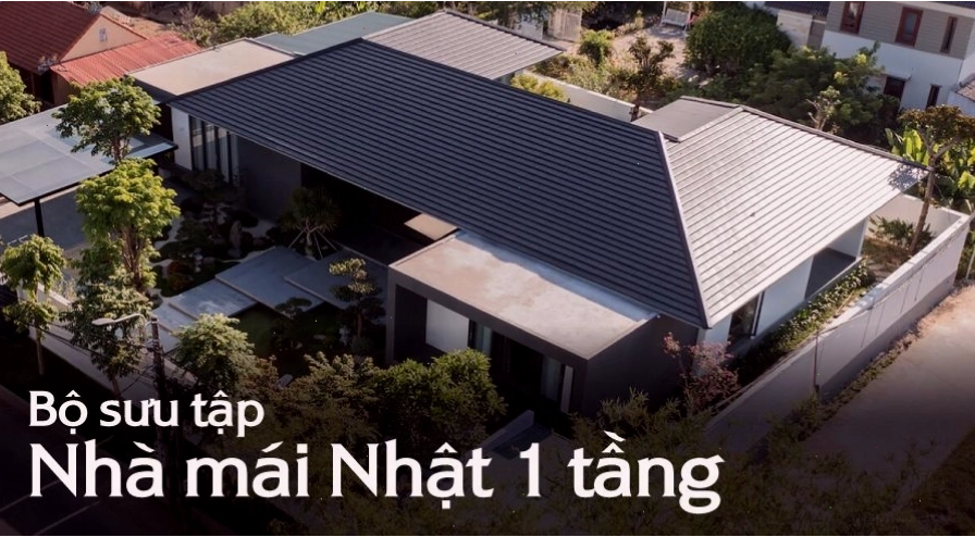 Mẫu nhà một tầng mái Nhật với kiến trúc độc đáo và sang trọng