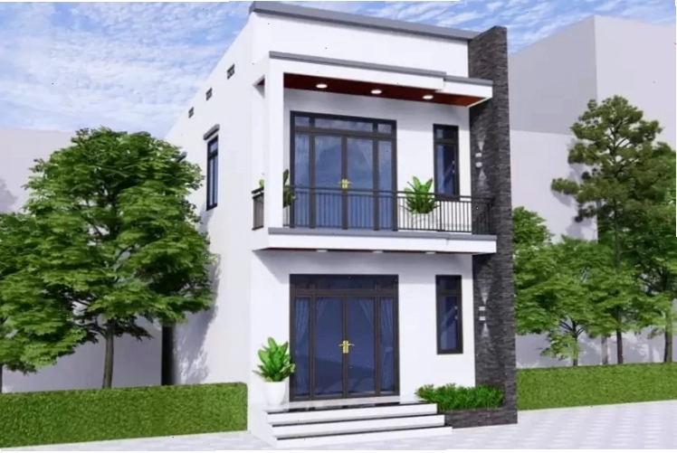 Mẫu nhà ống 2 tầng đẹp ở nông thôn 5x20 giá rẻ