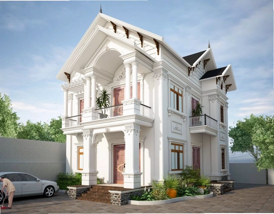 Mẫu nhà phố 2 tầng mái thái kết hợp kinh doanh và để ở