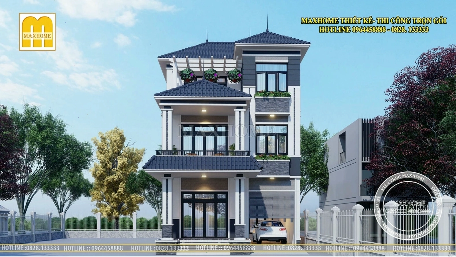 Mẫu nhà vườn mái Nhật đẹp và gần gũi với thiên nhiên