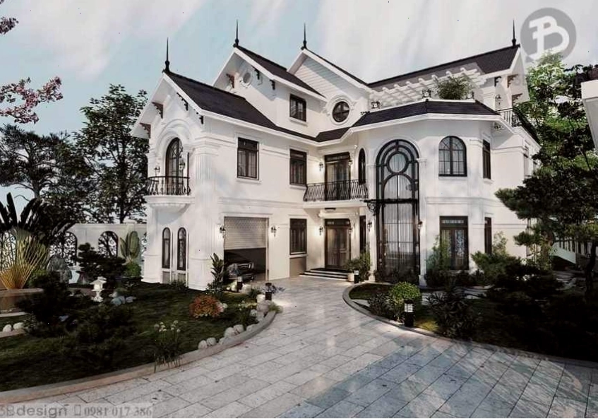 Mẫu thiết kế biệt thự mái Thái phong cách Địa Trung Hải