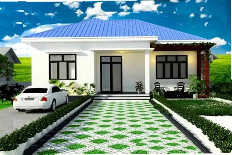 Mẫu thiết kế nhà cấp 4 mái Nhật 3 phòng ngủ đẹp và hiện đại
