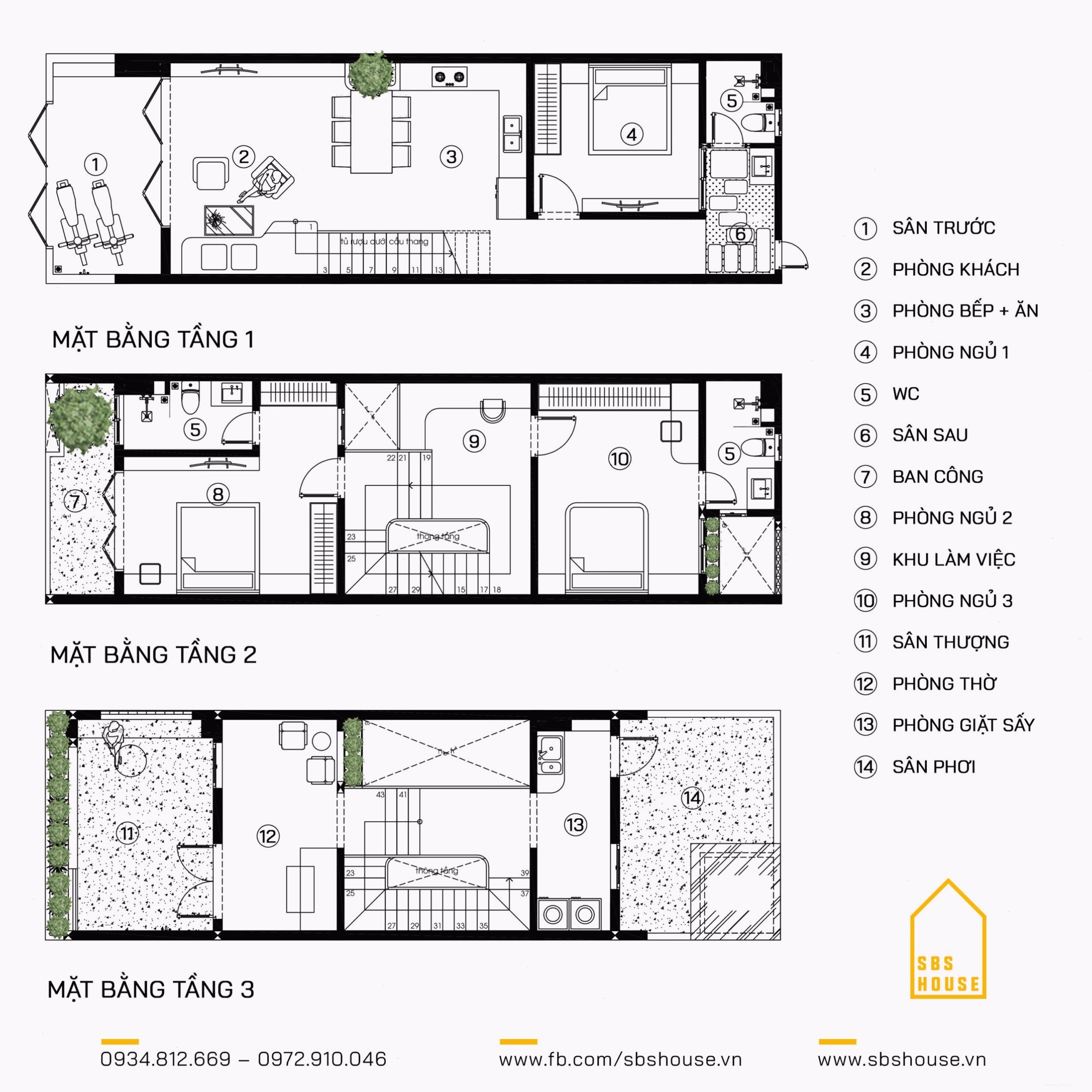 Mẫu thiết kế nhà lệch tầng 5x16m tối giản bố trí công năng hợp lý
