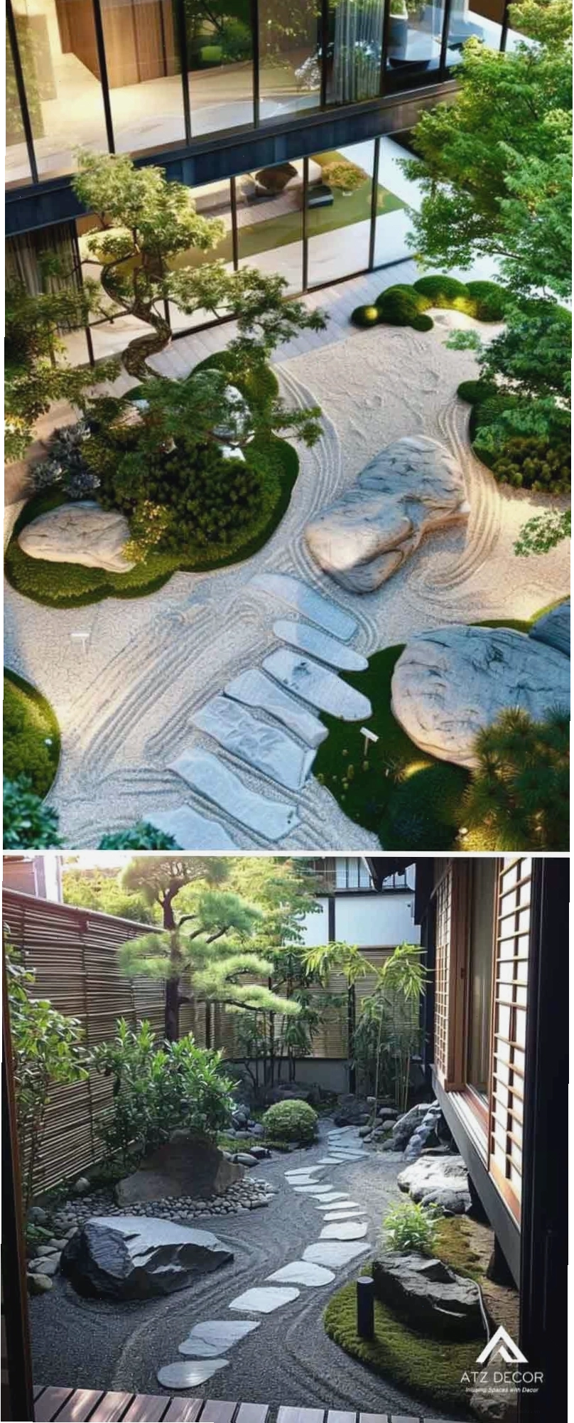 Mẫu tiểu cảnh sân vườn kiểu Nhật với lối đi bằng đá