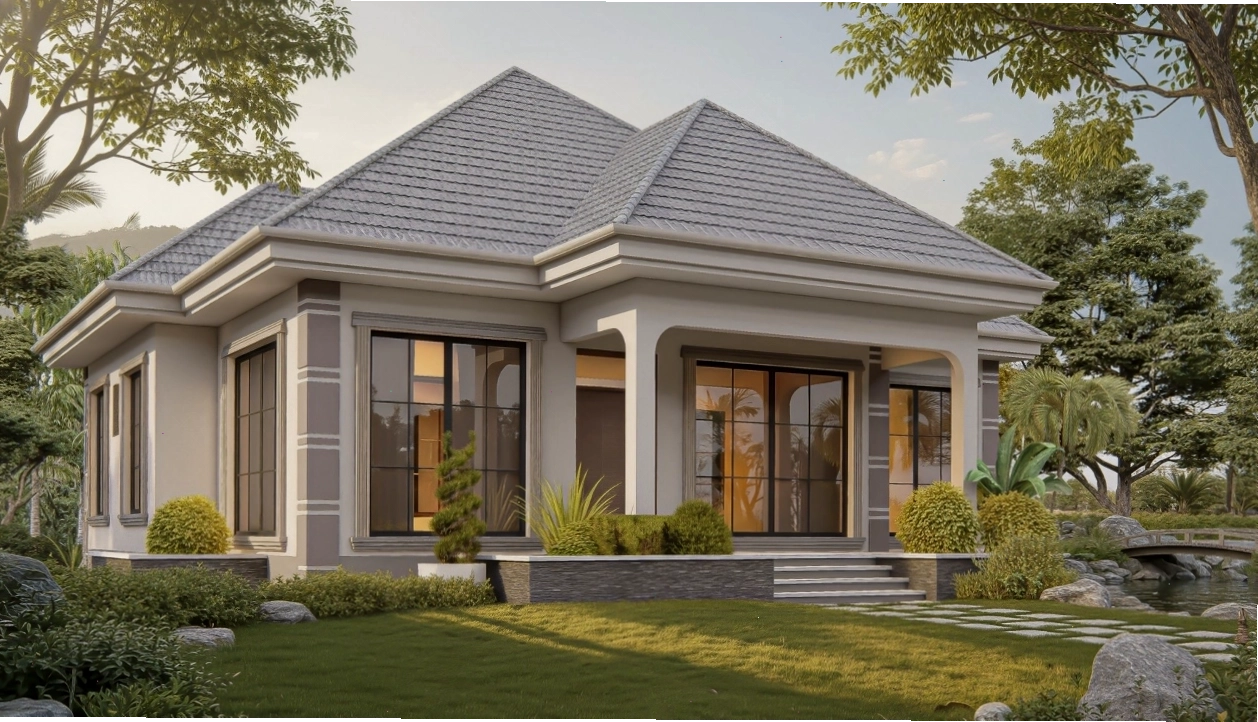 Ngôi nhà 3 gian mái Nhật với chi phí xây dựng hợp lý