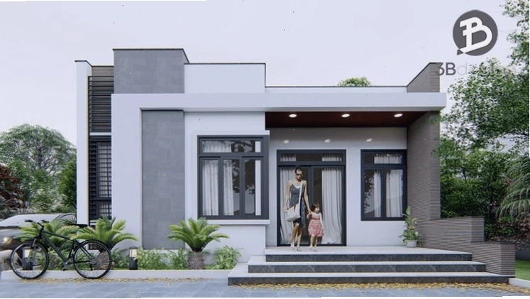 Ngôi nhà cấp 4 mái bằng đẹp, tối ưu diện tích và tiết kiệm năng lượng