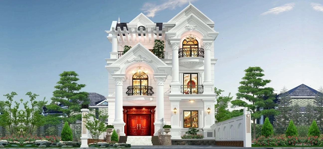 Ngôi nhà cấp 4 mái Thái với sân vườn xanh mát