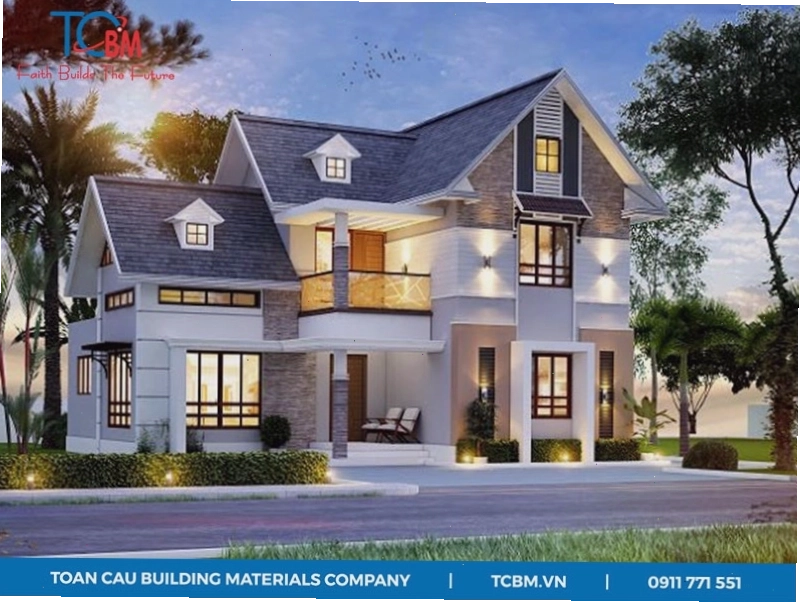 Ngôi nhà mái Thái với tỷ lệ chiều cao hài hòa