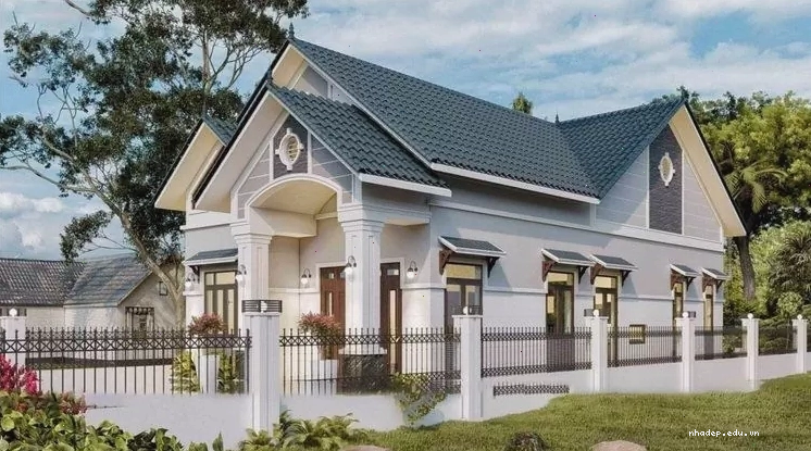 Nhà cấp 4 mái lệch với thiết kế gác lửng thông minh