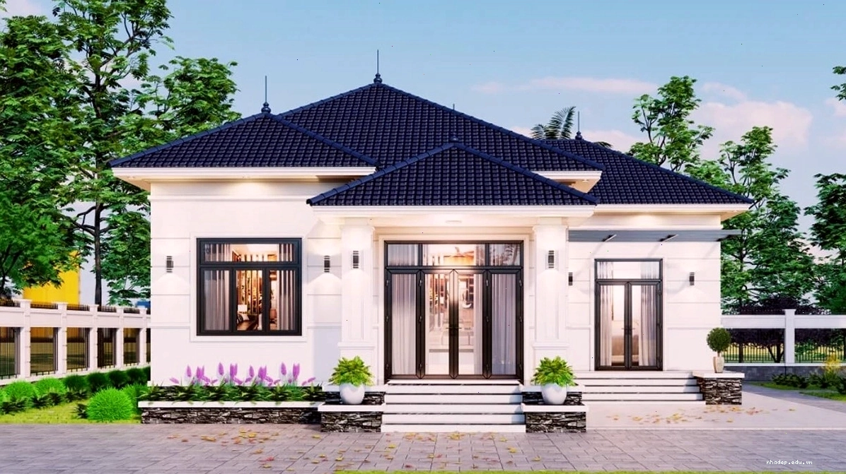 Nhà cấp 4 mái Nhật với 3 phòng ngủ tiện nghi, bố trí hợp lý