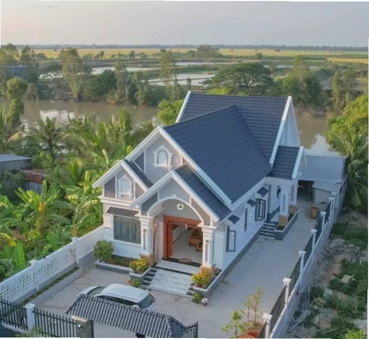 nhà cấp 4 mái Thái 3 phòng ngủ nông thôn