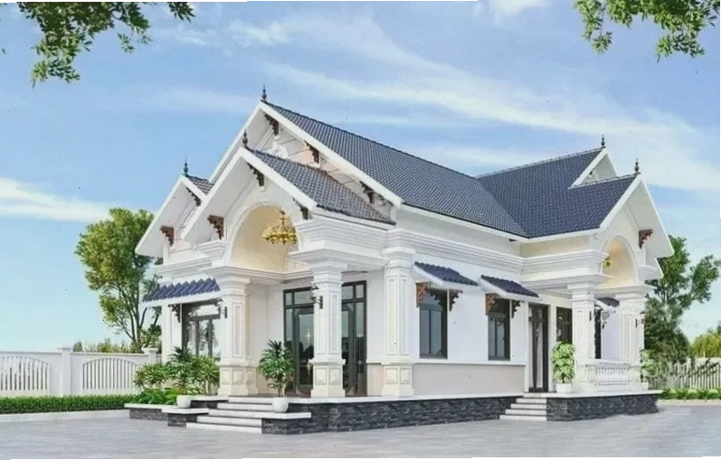 Nhà cấp 4 mái Thái được ưa chuộng với thiết kế thanh thoát