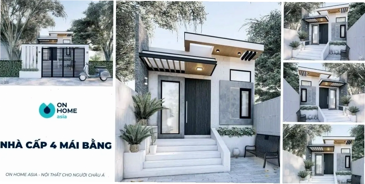 Nhà cấpL mái bằng với thiết kế hiện đại và tối ưu không gian