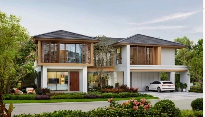 Nhà chữ U mái Nhật 2 tầng mang phong cách hiện đại