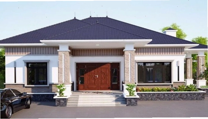 Nhà chữ U mái Nhật 3 phòng ngủ tiện nghi