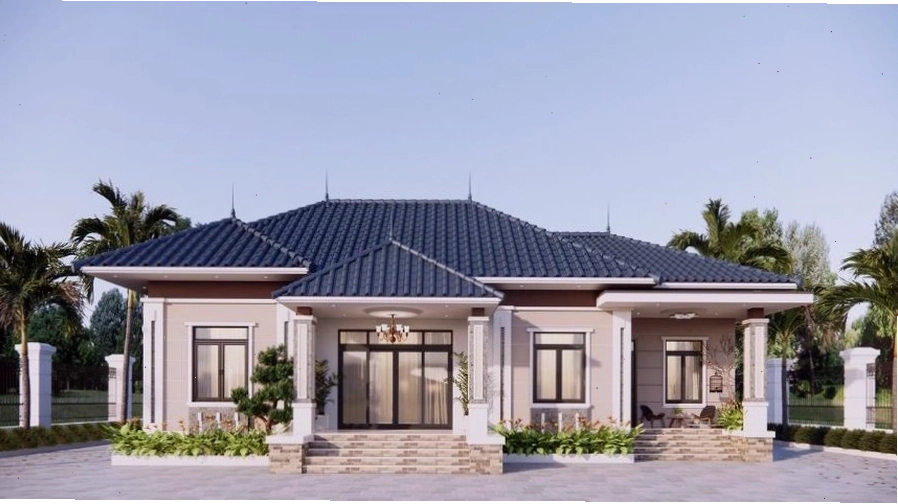 Nhà mái Nhật 1 tầng phong cách hiện đại
