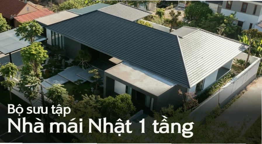 Nhà mái Nhật 1 tầng phong cách tối giản, vật liệu thân thiện với môi trường