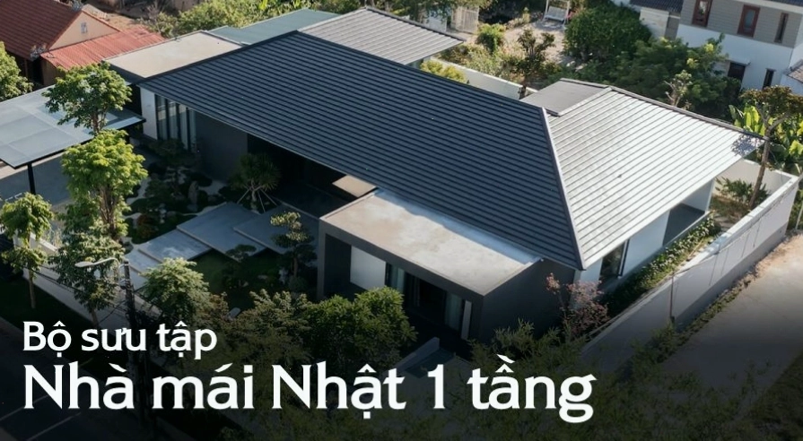 Nhà mái Nhật 1 tầng với kiến trúc hiện đại và mái ngói sang trọng