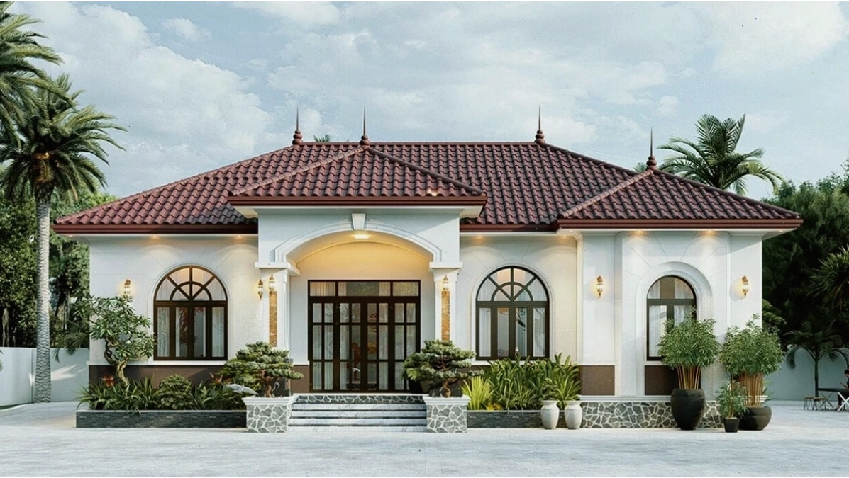 Nhà mái Nhật 100m2 với 3 phòng ngủ thiết kế sang trọng, hiện đại