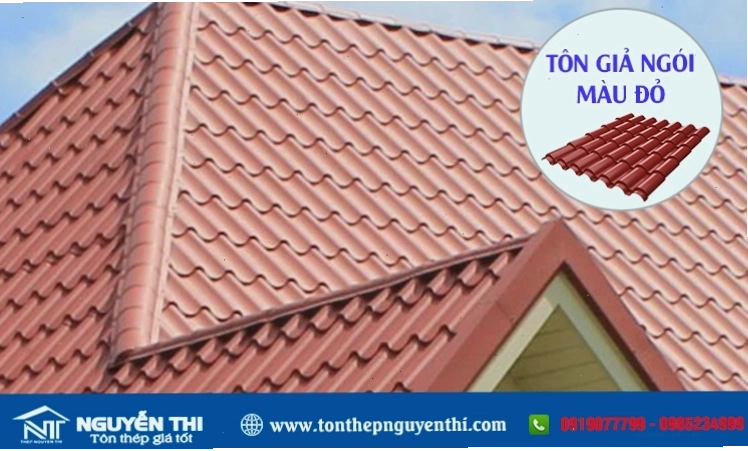 Nhà mái nhật lợp tôn giả ngói màu đỏ, tạo điểm nhấn kiến trúc ấn tượng