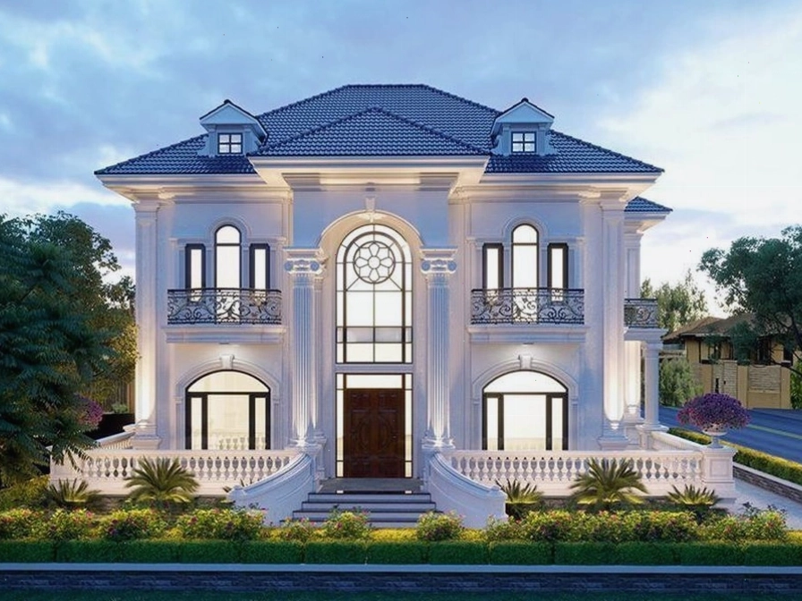 Nhà vườn 2 tầng mái Nhật với kiến trúc độc đáo