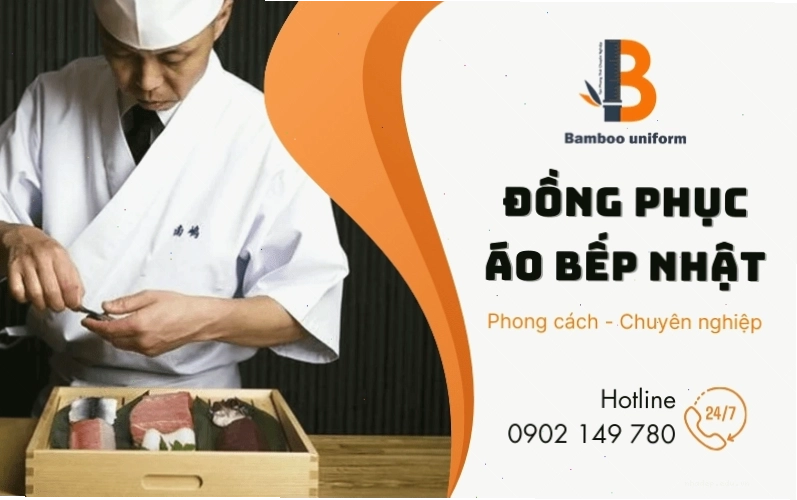 Những mẫu áo bếp Nhật Bản đa dạng về kiểu dáng và màu sắc