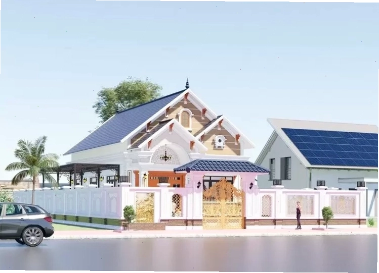 Những mẫu nhà cấp 4 mái thái 3 phòng ngủ 1 phòng khách đẹp