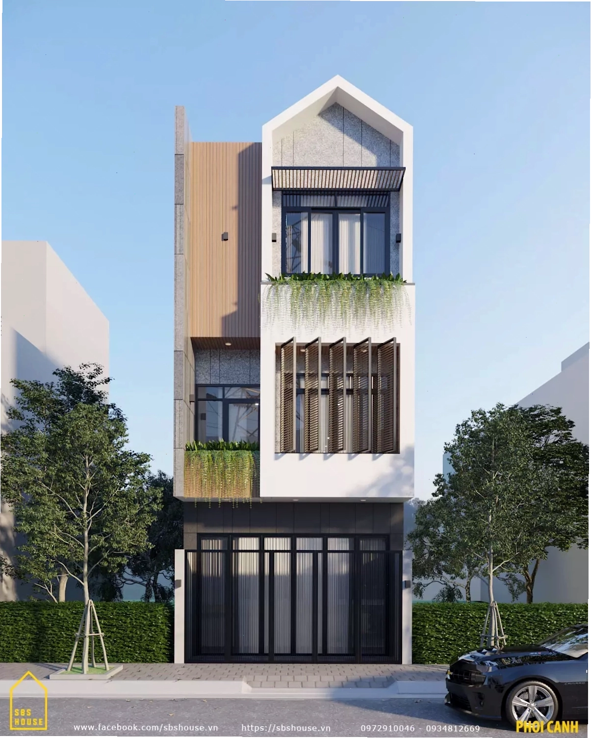 Nội thất tối ưu mẫu thiết kế nhà lệch tầng 5x16m có 5 phòng ngủ