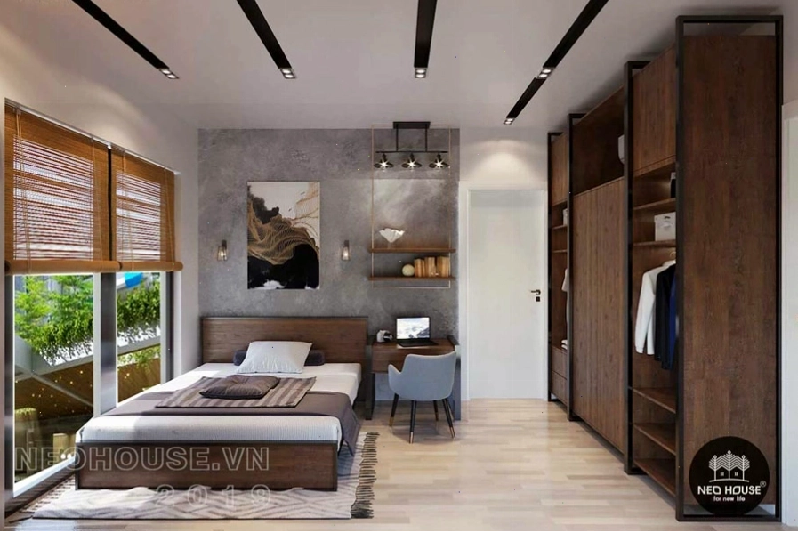Phòng ngủ master nhà lệch tầng 5x15, mang đến sự thư giãn và riêng tư