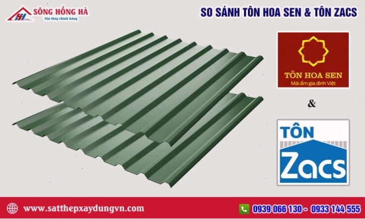 So sánh tôn Hoa Sen và Tôn Zacs