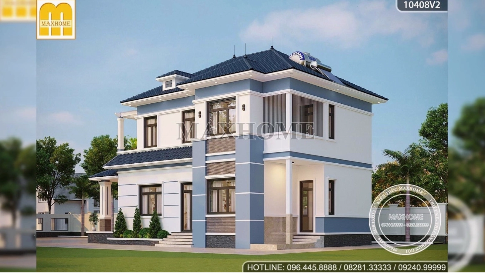 Sơn ngoại thất cao cấp cho nhà mái Nhật 2 tầng