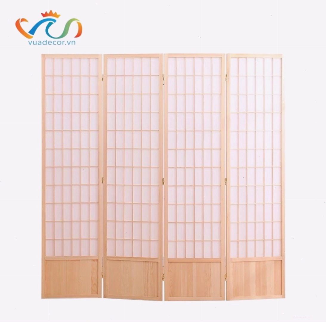 Tấm bình phong kiểu nhật dùng để ngăn cách không gian phòng khách và phòng ăn