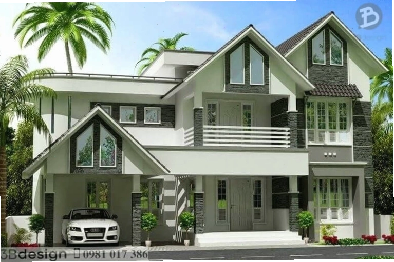 Thiết kế biệt thự mái Thái phong cách hiện đại
