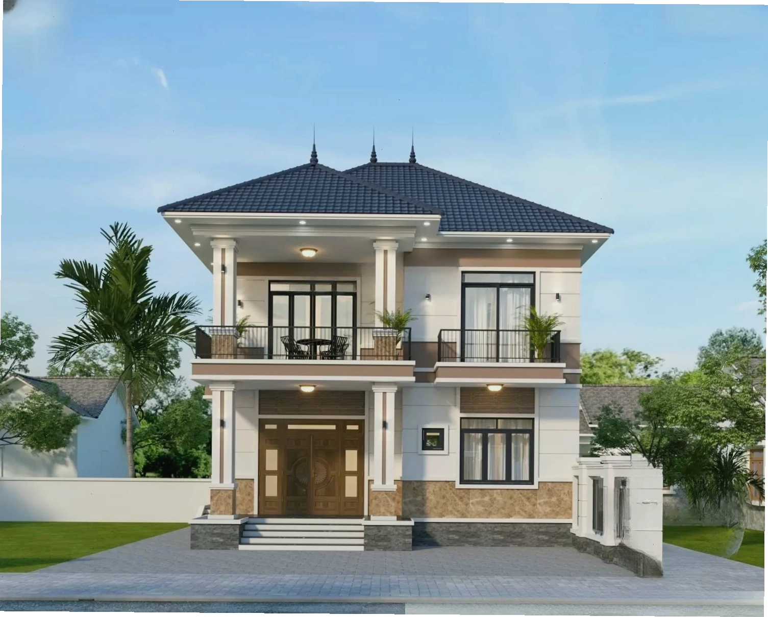 Thiết kế hài hòa và cân đối là yếu tố quan trọng trong nhà mái Nhật