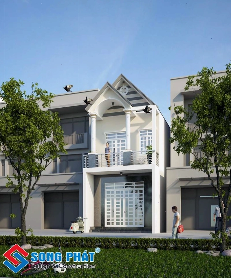 Thiết kế nhà mái thái với phần mái độc lạ và phá cách