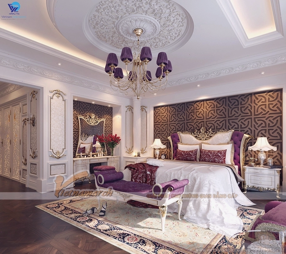 Thiết kế trần thạch cao cổ điển
