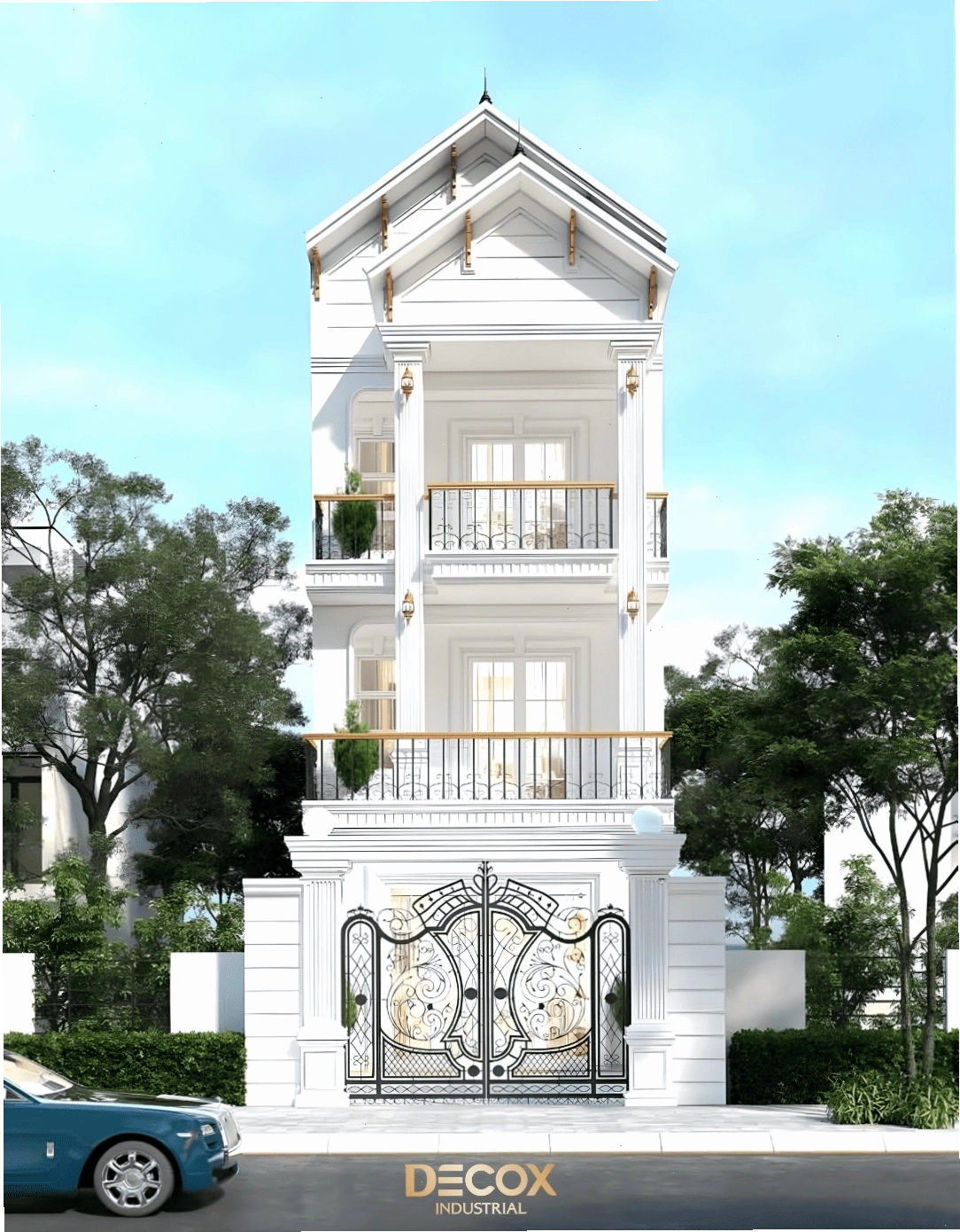 Tích hợp không gian xanh vào thiết kế nhà 3 tầng mái Thái
