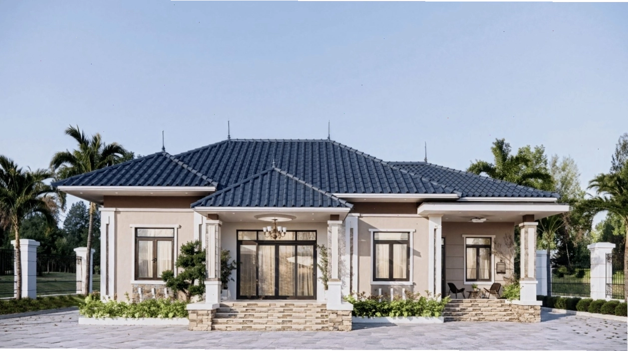 Tối ưu hóa diện tích mặt bằng nhà mái Nhật 1 tầng bằng nội thất đa năng