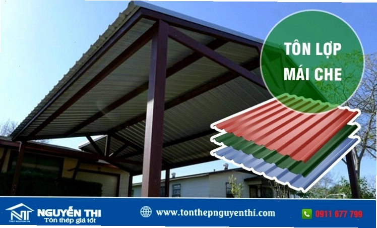 Tôn lợp mái che, ứng dụng đa dạng