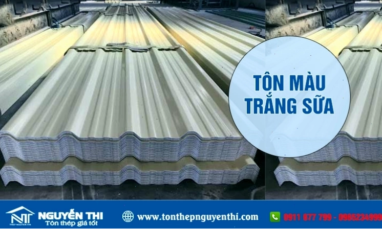 Tôn màu trắng sữa cho nhà mái Nhật, tạo cảm giác thanh lịch