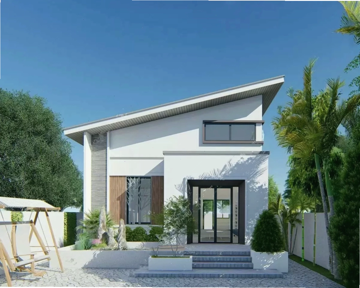Tổng hợp các mẫu nhà mái lệch đẹp với thiết kế độc đáo và hiện đại