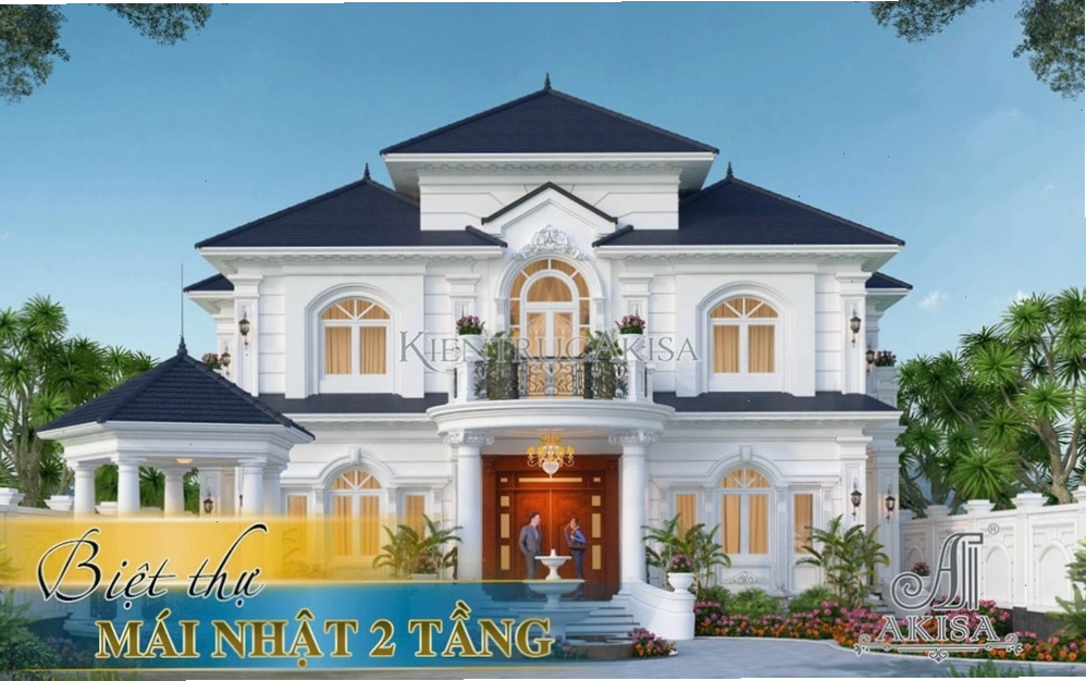 Tổng quan mẫu biệt thự 2 tầng mái Nhật đẹp tinh tế và hiện đại