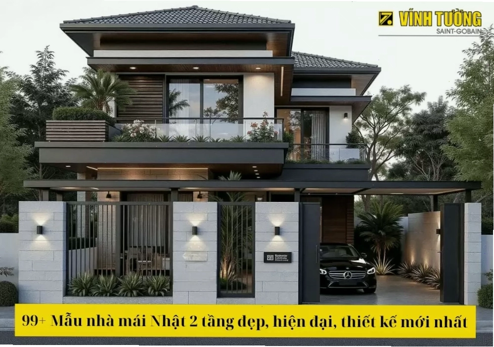 Tổng quan mẫu nhà 2 tầng mái Nhật đẹp và hiện đại