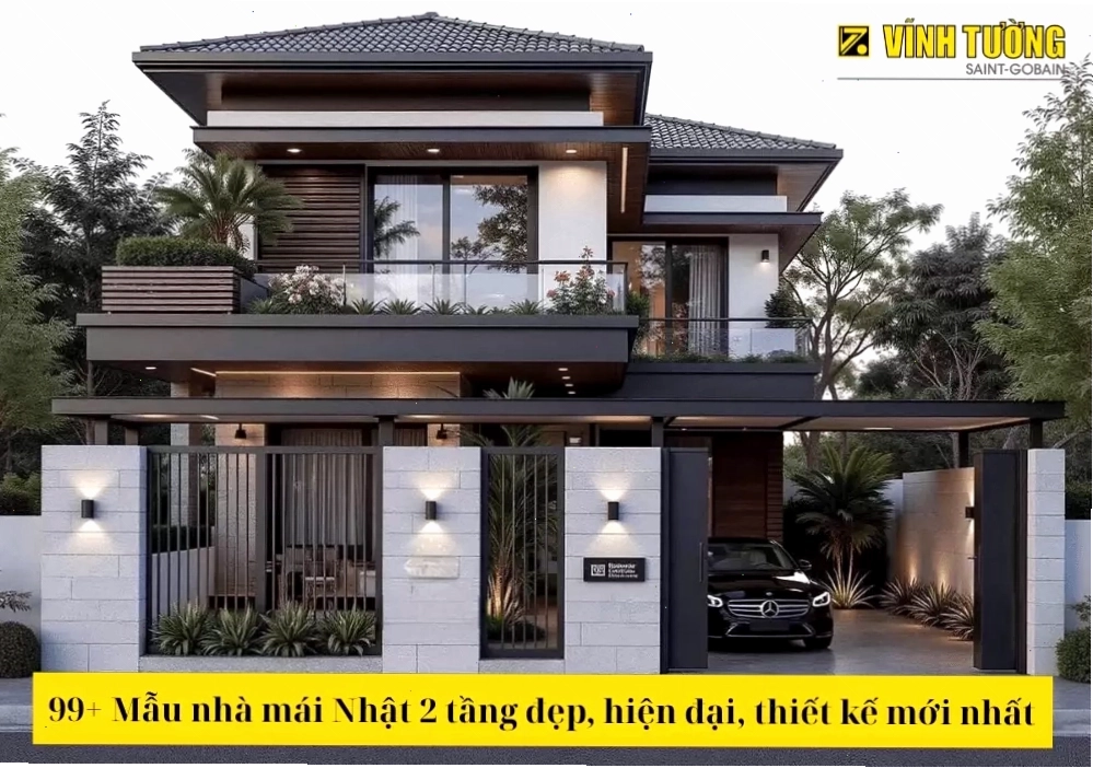 Tổng quan về mẫu nhà mái Nhật 2 tầng đẹp hiện đại