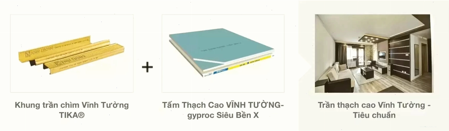 Trần thạch cao Vĩnh Tường Siêu Bền X