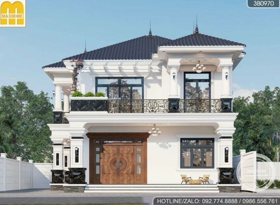 Tư vấn phong thủy cho nhà 2 tầng mái Nhật tân cổ điển