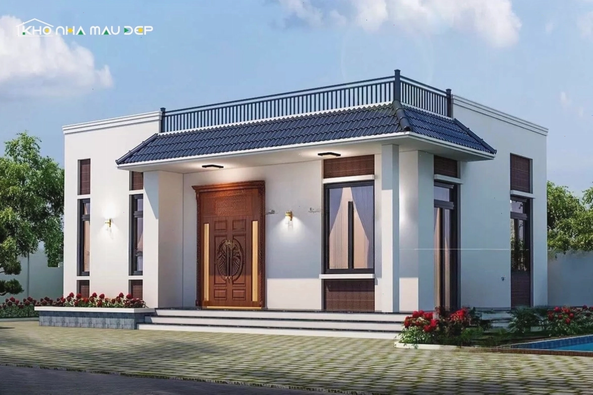 Xác định diện tích xây nhà cấp 4 có sân thượng