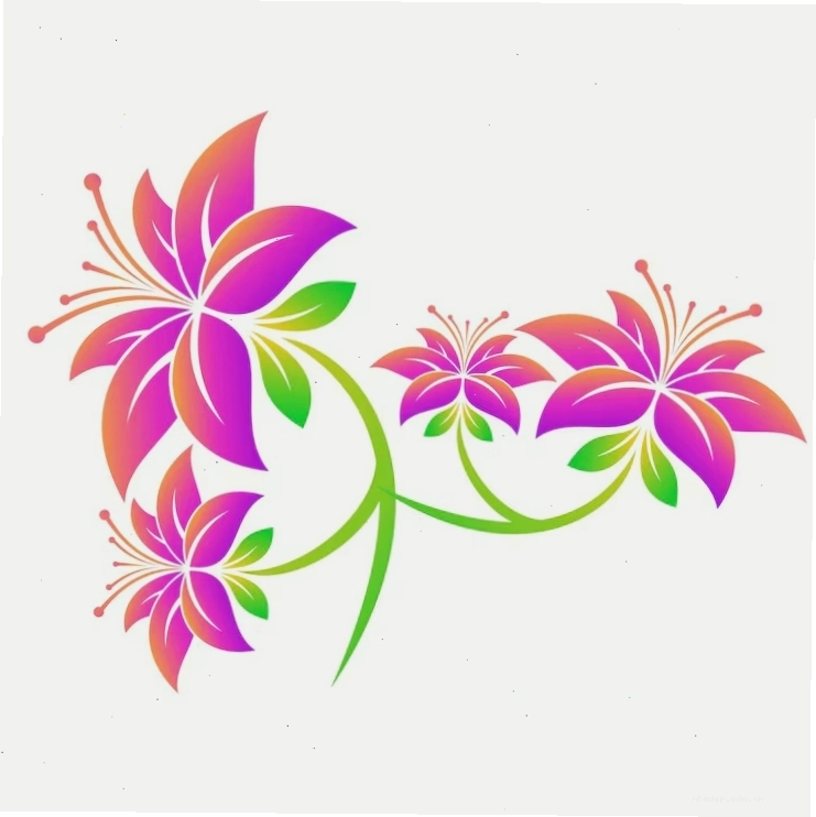 Tranh vẽ hoa màu sắc tươi sáng với chữ flowers